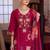 Women Floral Embroidered Thread Work Kurta with Trousers & With Dupatta
