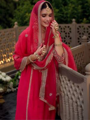 Women Ethnic Motifs Embroidered Kurta with Trousers & With Dupatta 2