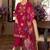 Women Floral Embroidered Thread Work Kurta with Trousers & With Dupatta