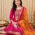 Women Ethnic Motifs Embroidered Kurta with Trousers & With Dupatta