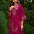 Women Floral Embroidered Thread Work Kurta with Trousers & With Dupatta