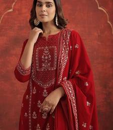 Women Ethnic Motifs Embroidered Kurta with Trousers & Dupatta