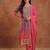 Women Ombre Dyed Thread Work Kurta with Trousers & With Dupatta