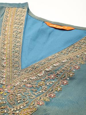 Women Ethnic Motifs Embroidered Kurta with Trousers & With Dupatta 2