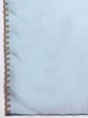 Women Ethnic Motifs Embroidered Kurta with Trousers & With Dupatta 4