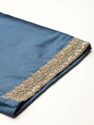Women Ethnic Motifs Embroidered Kurta with Trousers & With Dupatta 9