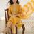 Mustard Printed Straight Kurta Trousers Dupatta Set Kurta Sets