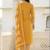Mustard Printed Straight Kurta Trousers Dupatta Set Kurta Sets