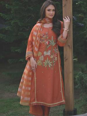 Women Ethnic Motifs Embroidered Thread Work Kurta with Trousers & With Dupatta 2