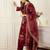 Women Ethnic Motifs Embroidered Thread Work Kurta with Trousers & With Dupatta