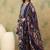 Floral printed cotton round neck kurta trouser & dupatta set