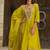 Women Embroidered Thread Work Kurta with Trousers & With Dupatta