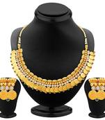 Pleasing Gold Plated Temple Jewellery Necklace Set