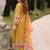 Women Floral Printed Sequinned Linen Kurta with Trousers & With Dupatta
