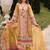 Women Floral Printed Sequinned Linen Kurta with Trousers & With Dupatta