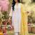 Women Floral Embroidered Thread Work Cotton Kurta with Trousers & With Dupatta