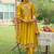 Floral Embroidered Thread Work Tieup Neck A-Line Kurta With Trousers & Dupatta