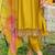 Floral Embroidered Thread Work Tieup Neck A-Line Kurta With Trousers & Dupatta
