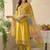 Women Floral Embroidered Thread Work Kurta with Trousers & With Dupatta