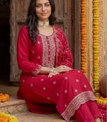 Women Ethnic Motifs Embroidered Thread Work Kurta with Trousers & With Dupatta