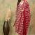 Floral printed cotton v neck kurta trouser & dupatta set