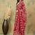 Floral printed cotton v neck kurta trouser & dupatta set
