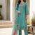 Women Floral Embroidered Thread Work Kurta with Trousers & With Dupatta