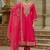 Women Geometric Embroidered A-Line Kurta with Trousers & Dupatta