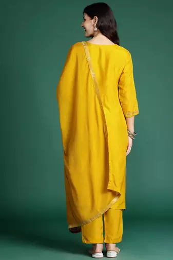 Ethnic Motifs Kurta with Trousers & With Dupatta
