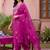 Women Floral Embroidered Thread Work Kurta with Trousers & With Dupatta
