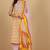 Floral printed cotton round neck kurta trouser & dupatta set