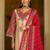 Ethnic Motifs Printed V-Neck Thread Work Kurta With Trousers & Dupatta