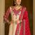 Ethnic Motifs Printed V-Neck Thread Work Kurta With Trousers & Dupatta