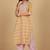 Floral printed cotton round neck kurta trouser & dupatta set