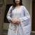 Floral Embroidered Thread Work Cotton Kurta With Trousers & Dupatta