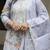Floral Embroidered Thread Work Cotton Kurta With Trousers & Dupatta