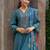Women Floral Embroidered Mirror Work Kurta with Trousers & Dupatta