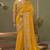 Mustard bamber silk gota patti embroidery work saree with blouse