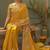 Mustard bamber silk gota patti embroidery work saree with blouse