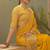 Mustard bamber silk gota patti embroidery work saree with blouse