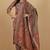 Floral printed cotton round neck kurta trouser & dupatta set