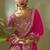 Rani pink bamber silk gota patti embroidery work saree with blouse