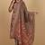 Floral printed cotton round neck kurta trouser & dupatta set