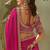 Rani pink bamber silk gota patti embroidery work saree with blouse