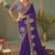 Violet bamber silk gota patti embroidery work saree with blouse