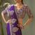 Violet bamber silk gota patti embroidery work saree with blouse