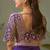Violet bamber silk gota patti embroidery work saree with blouse