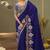 Blue bamber silk gota patti embroidery work saree with blouse