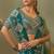 Teal bamber silk gota patti embroidery work saree with blouse
