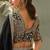 Black bamber silk gota patti embroidery work saree with blouse